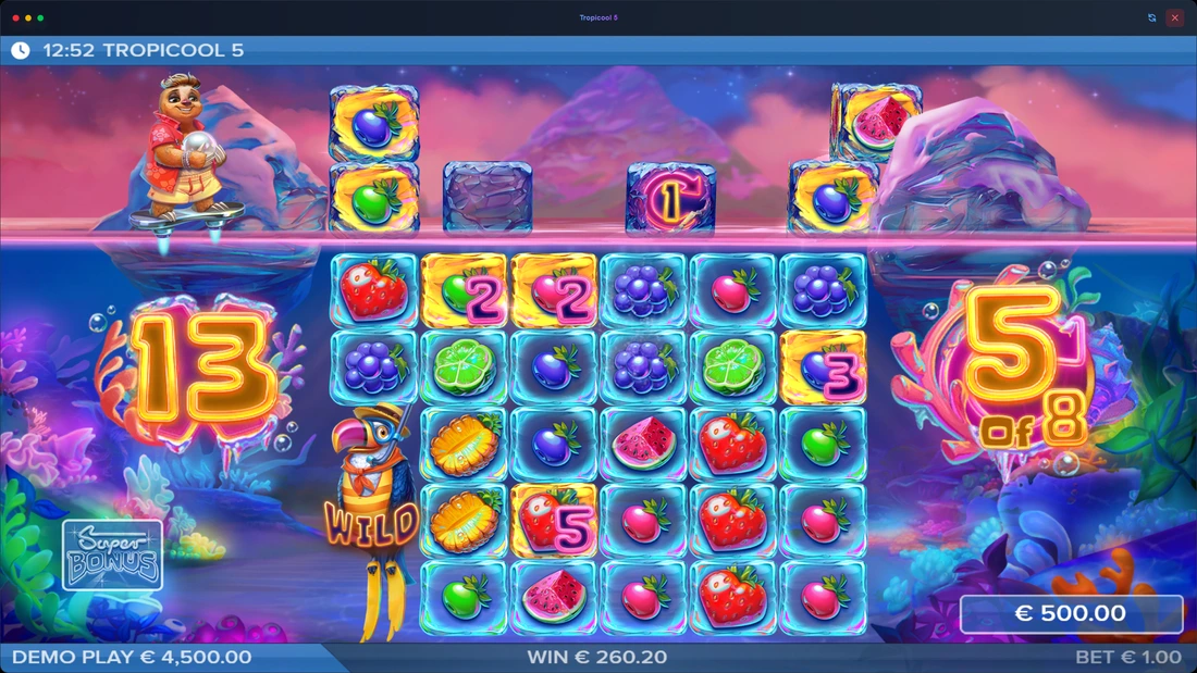 Tropicool 5 Super Bonus Spins